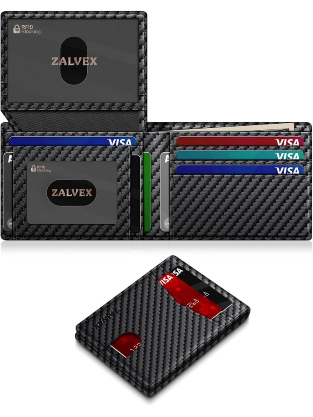 Wallet for Men Slim RFID Blocking Leather Credit Card Holder Wallet